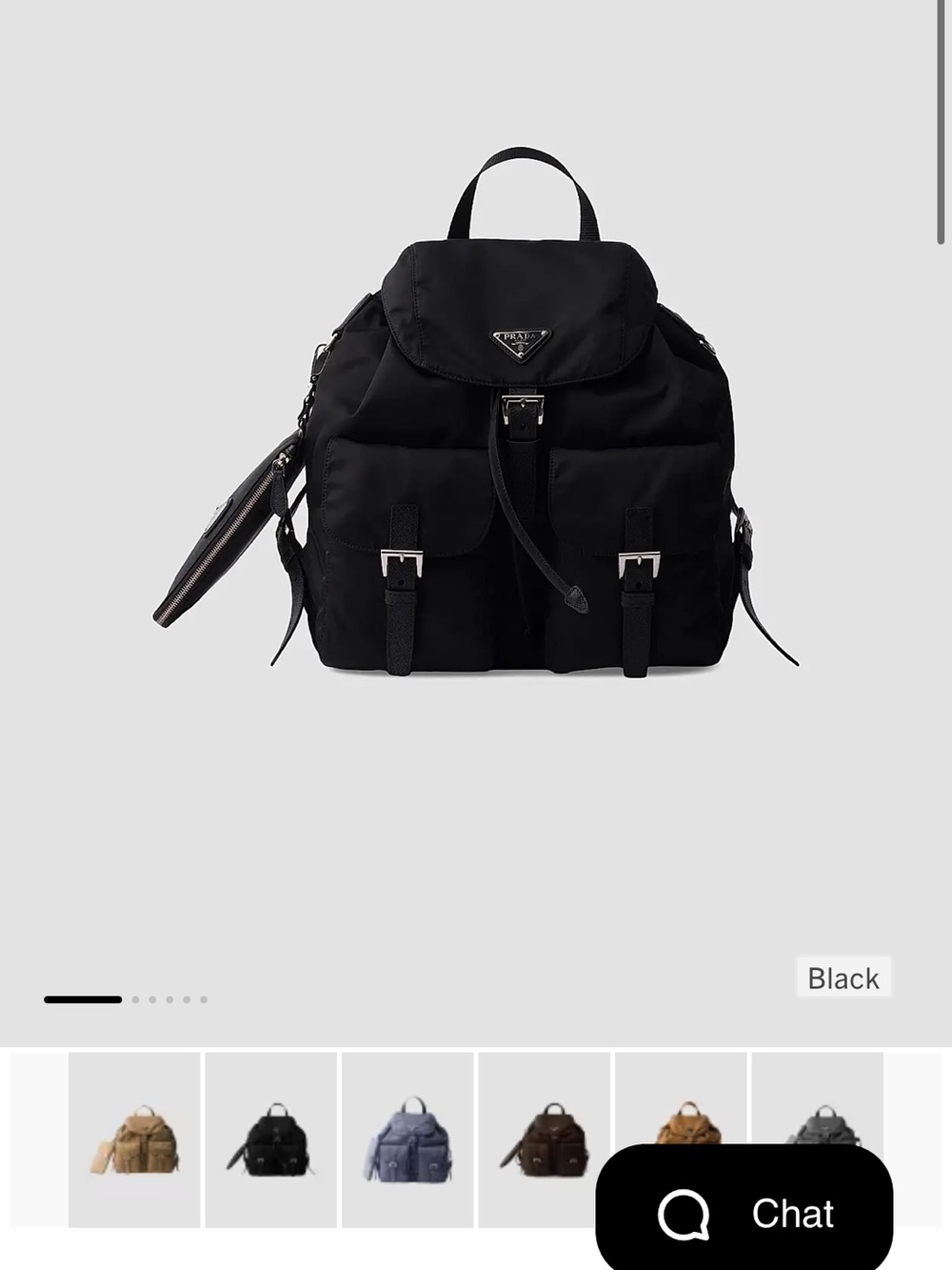 Prada Black Nylon Backpack